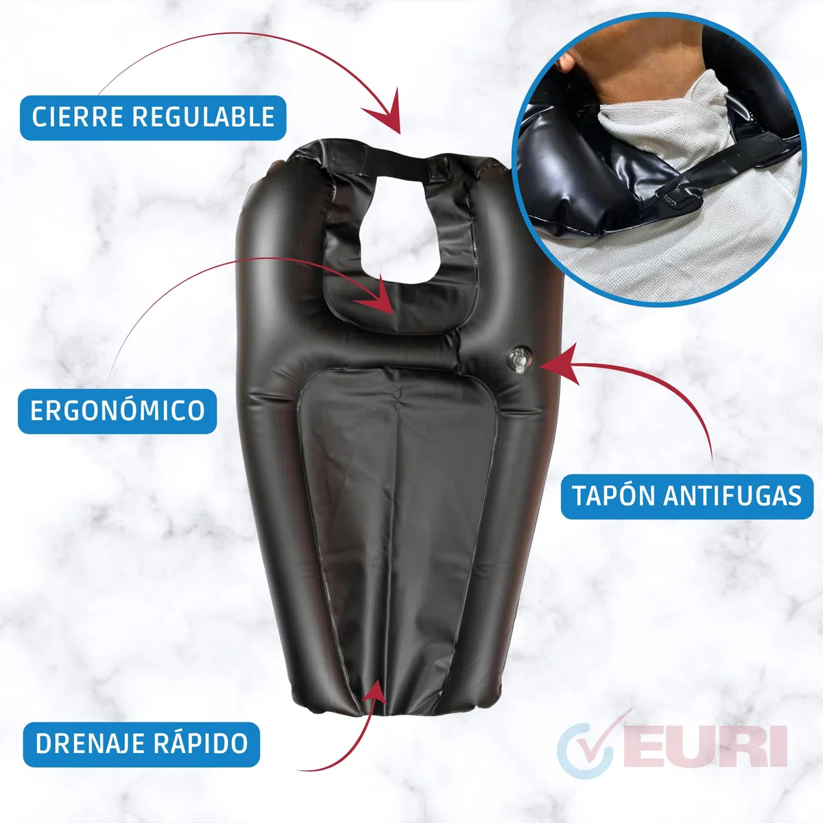 EURI | Set Lavatesta portatile per la casa | Lavatesta portatile | Lavatesta per letto e sedute