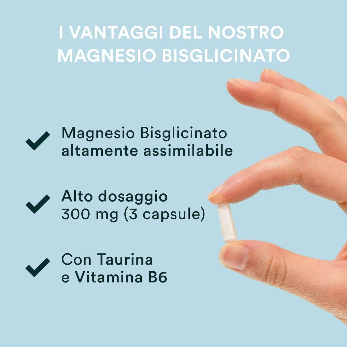 NOVOMA Magnesio Completo, Magnesio Bisglicinato Con Taurina e Vitamina B6, Dosaggio Potente & Alta Biodisponibilità, Contro lo Stress e la Stanchezza, 120 capsule Vegane