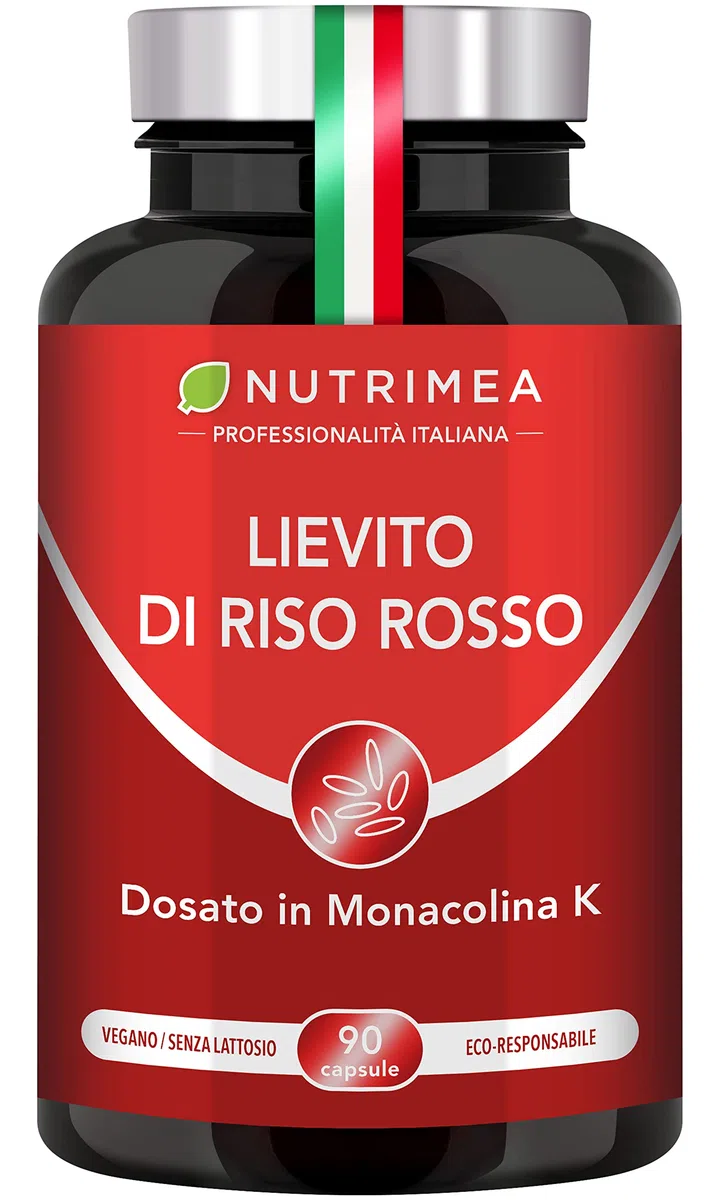 Lievito di Riso Rosso | Ricco di Coenzima Q10 | Con 2,8 mg di Monacolina K | 90 Capsule