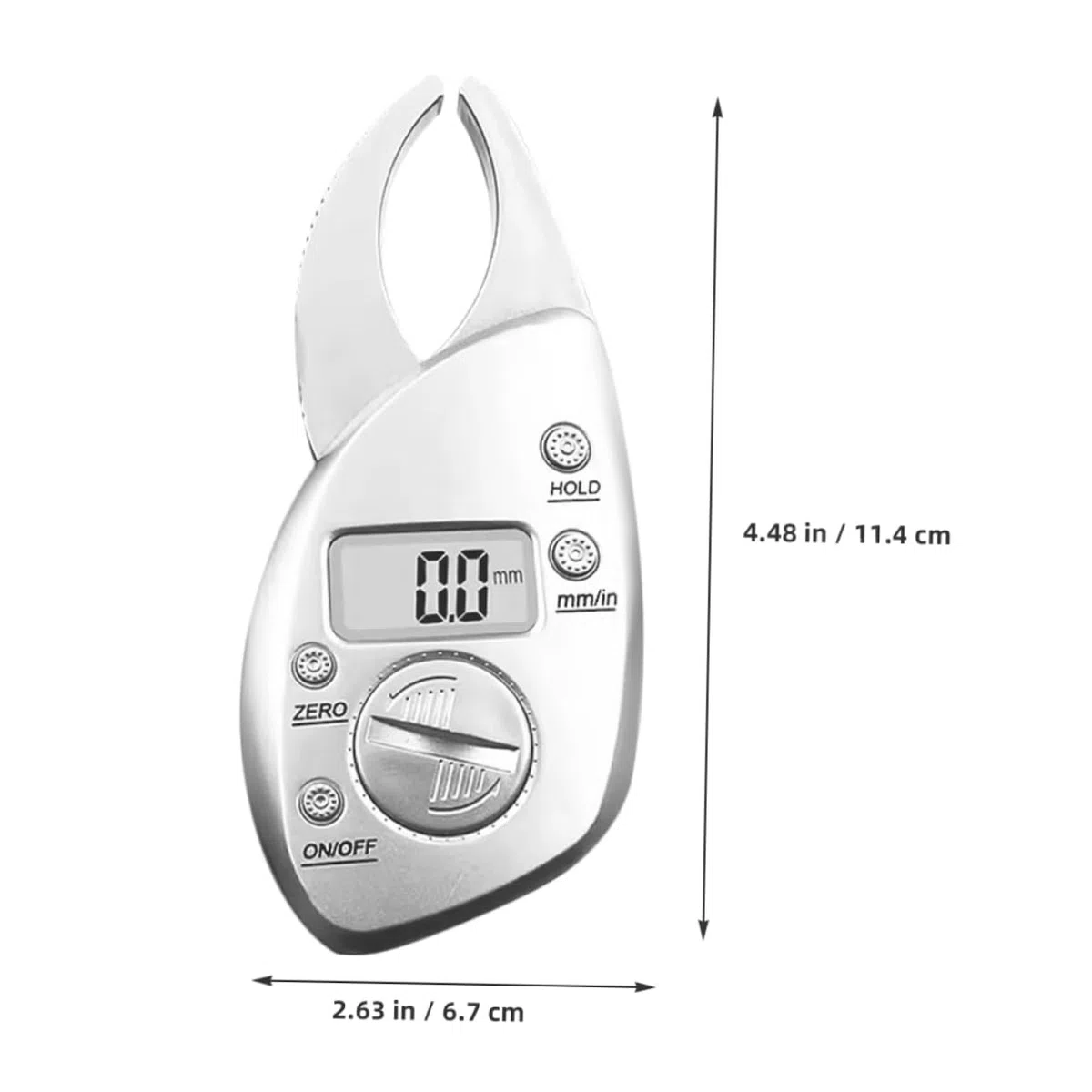 BESTYASH Grasso Percentuale Di Grasso Strumento Di Misurazione Della Plica Cutanea Misuratore Di Grasso Portatili Portatili Tester Grasso Silver Abs
