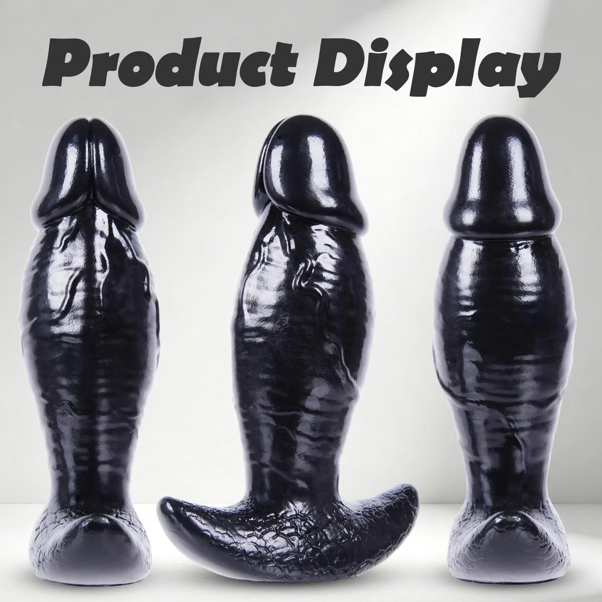 Fallo XXL Gigante Realistico Nero Anale 20,3 cm in Silicone Butt Plug con Base T, Dildo Gigante 6,1 cm Diametro Largo Plug Anale Prostata, Anale Prostata Avanzato Sex Toys per Donna Uomo