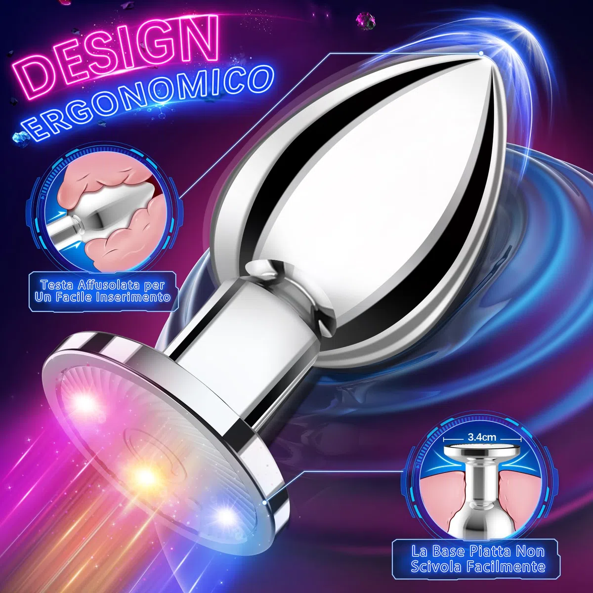 Glanvoo Plug Anale Vibratoreper Donna con Telecomando, Anal Plug Anale-dilatatore Donna Sex Toys 9 Modalità, Sexytoysys Donna Dildo Anale Vibratoriper Arcobaleno-LED Plug Analesex Kit Coppia per Uomo