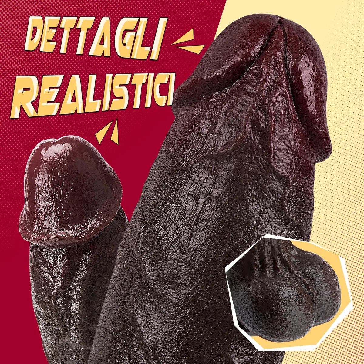 Sex Toys Dildo Realistico - Sexytoysys Donna Uomo Coppie Pene Finto XXL Grosso con Prepuzio Scorrevole, 27CM Plug Anale Gay Dilatatore Silicone Dildos per Sesso con Ventosa Potente e Vene Realistiche