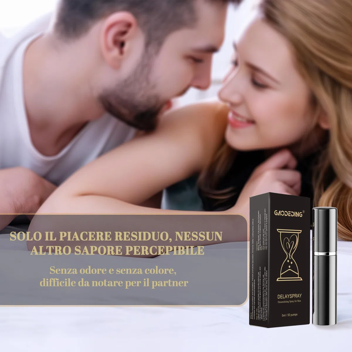 Spray Ritardante Per Uomo - Estratto vegetale delicato - 5 ml | Contrasta l'Eiaculazione Precoce e Prolunga la Durata del Rapporto, Non Anestetizza