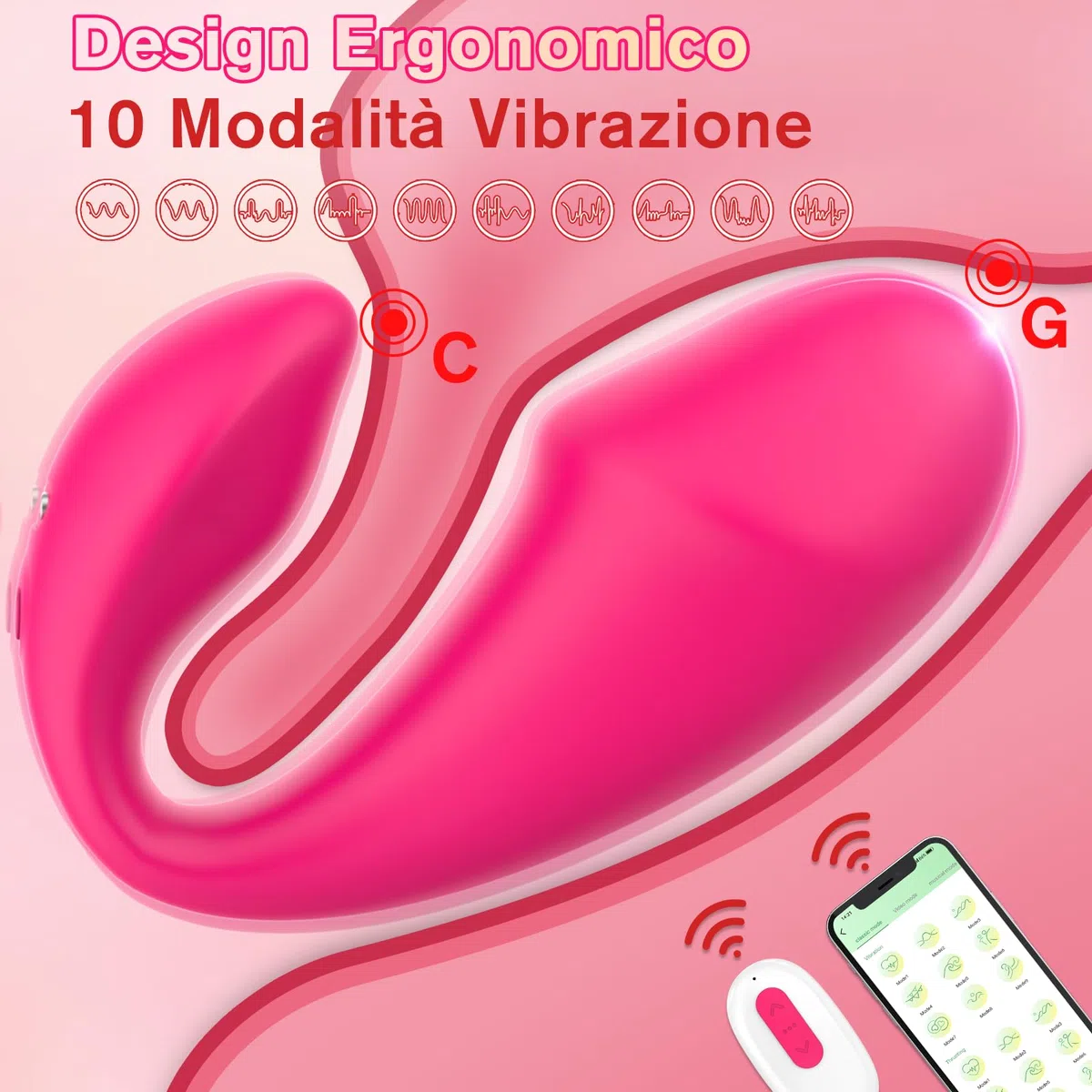 Vibratoreper Donna Telecomando Sex Toys per Coppie - Dildo Vibratore Stimolatore Clitoride Vagina Bullet G-Spot Toy con 10 Modalità, APP Vibratori Femminili Giocattoli Sessuali per Donne Massaggiatore