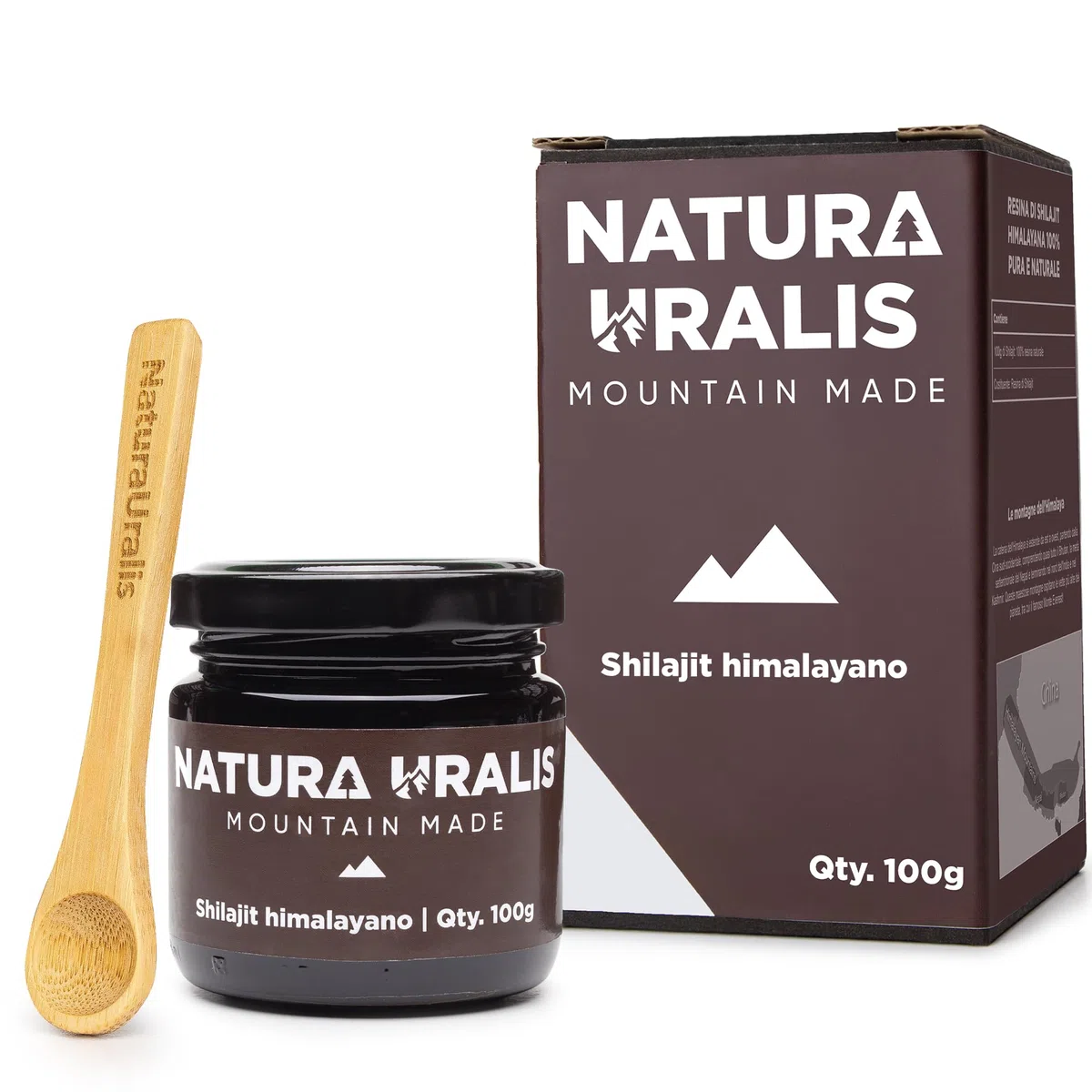 Naura Uralis Himalayan Shilajit | 100g di Resina Minerale di Shilajit Organica, Formata Naturalmente - Shilajit Nero Altamente Potente Dalle Montagne dell'Himalaya.