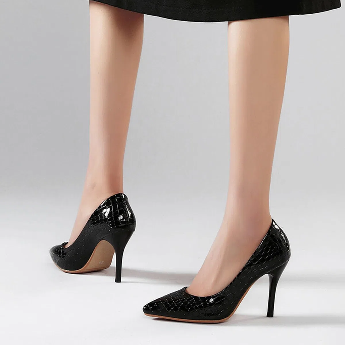 Tacchi Alti Punta Punta Bocca Poco Profonda Stilettos Confortevoli Affari 8.5 CM Scarpe da Sposa del Partito di Abito
