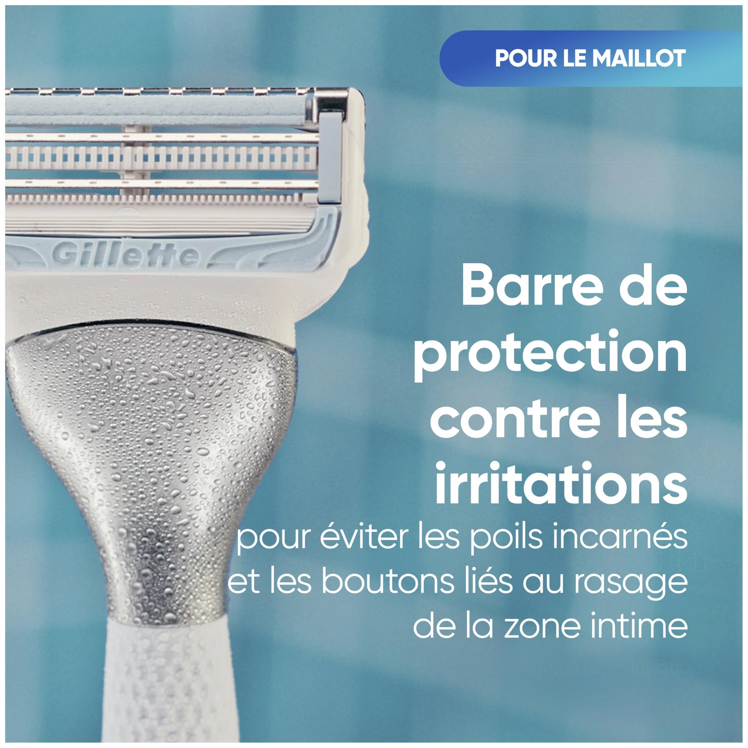 Gillette Venus rasoio per pelle e peli pubici, 1 manico +1 lama di rasoio