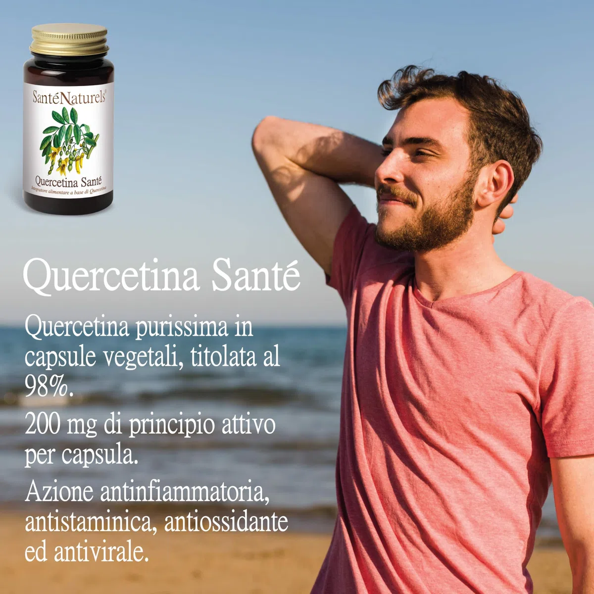 Quercetina Pura ● 90 Capsule Vegetali da 300 mg ● Integratore Alimentare di Flavonoidi Naturale ● Made in Italy