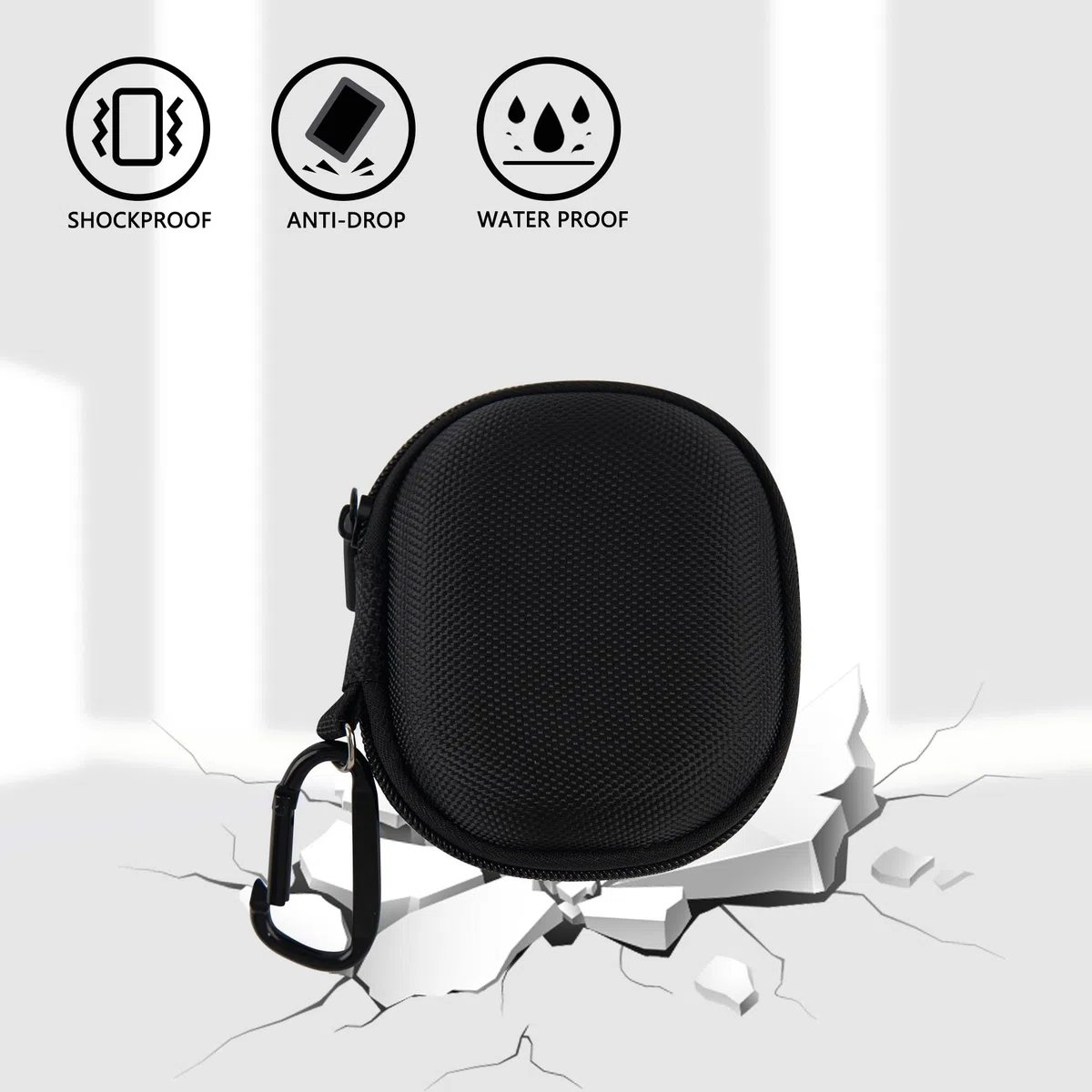 Custodia per rasoio elettrico compatibile con Laifen P3 Pro, custodia protettiva rigida compatta da viaggio con tasca in rete per accessori per rasoio, nero
