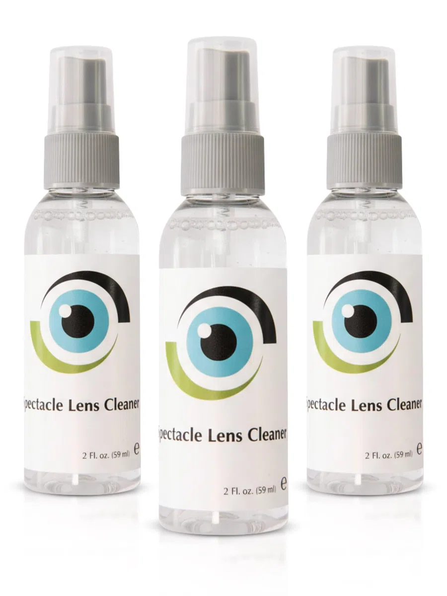 SPORTS WORLD VISION Leader Detergente liquido per lenti per occhiali 3 x 59 ml flacone da 2fl oz per detergente per occhiali, altre soluzioni per lenti a contatto - Spray detergente per occhiali senza