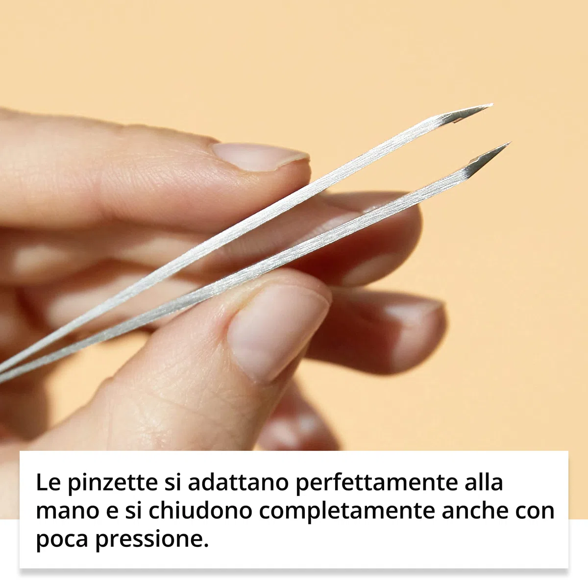 Rubis pinzette sopracciglia professionale inox acciaio - punta obliqua (azzurro)