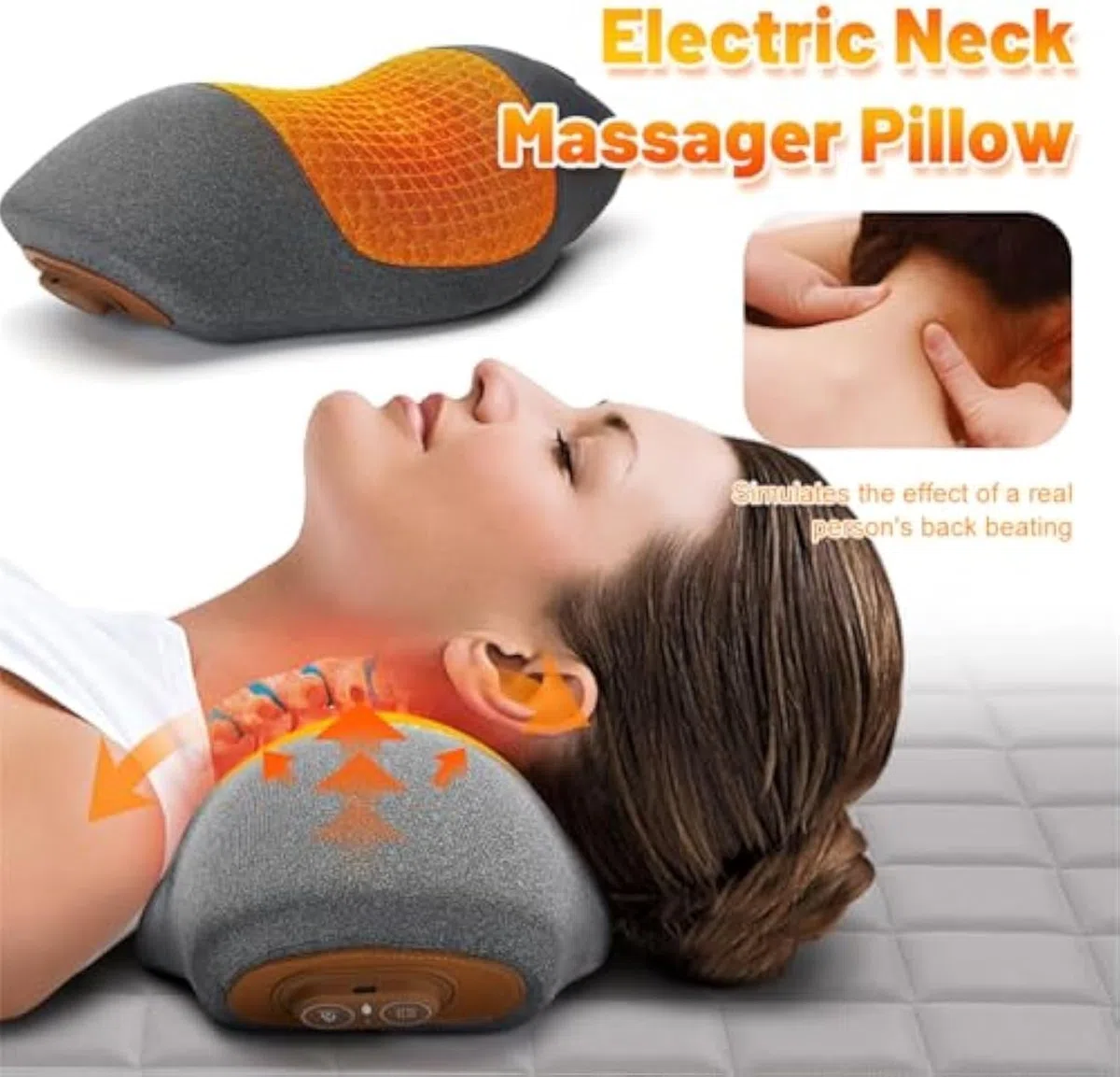 Artuvate Cervicale, Massaggiatore Cuscino 3 In 1 Per Il Collo, Relief Massager For Neck, For Neck Stretcher Massage Relaxe (Black)