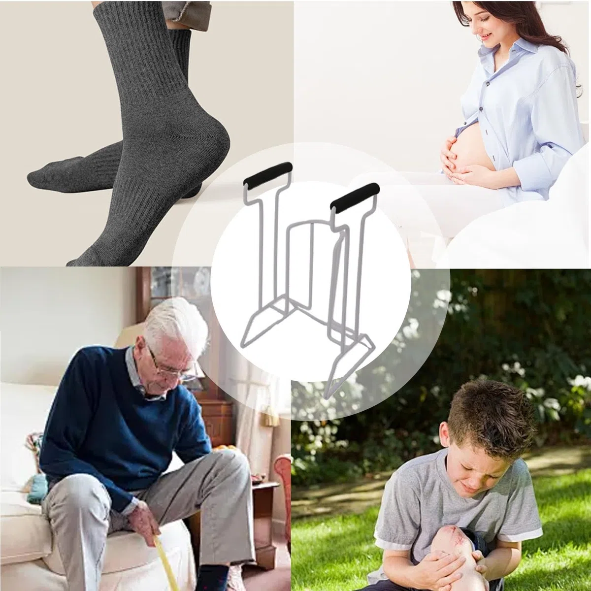 Strumento per calze a compressione - Dispositivo per calze a compressione, Strumento per calze a compressione | Ausiliario per indossare i calzini, aiutante per indossare i calzini in acciaio inossida