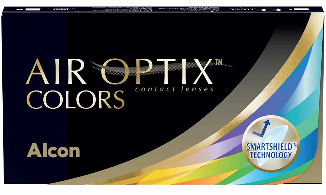 Air Optix Colors Lenti a Contatto Mensili, Colore Brilliant Blue, 2 Lenti, BC 8.6 mm, DIA 14.2 mm, +5 Diopt