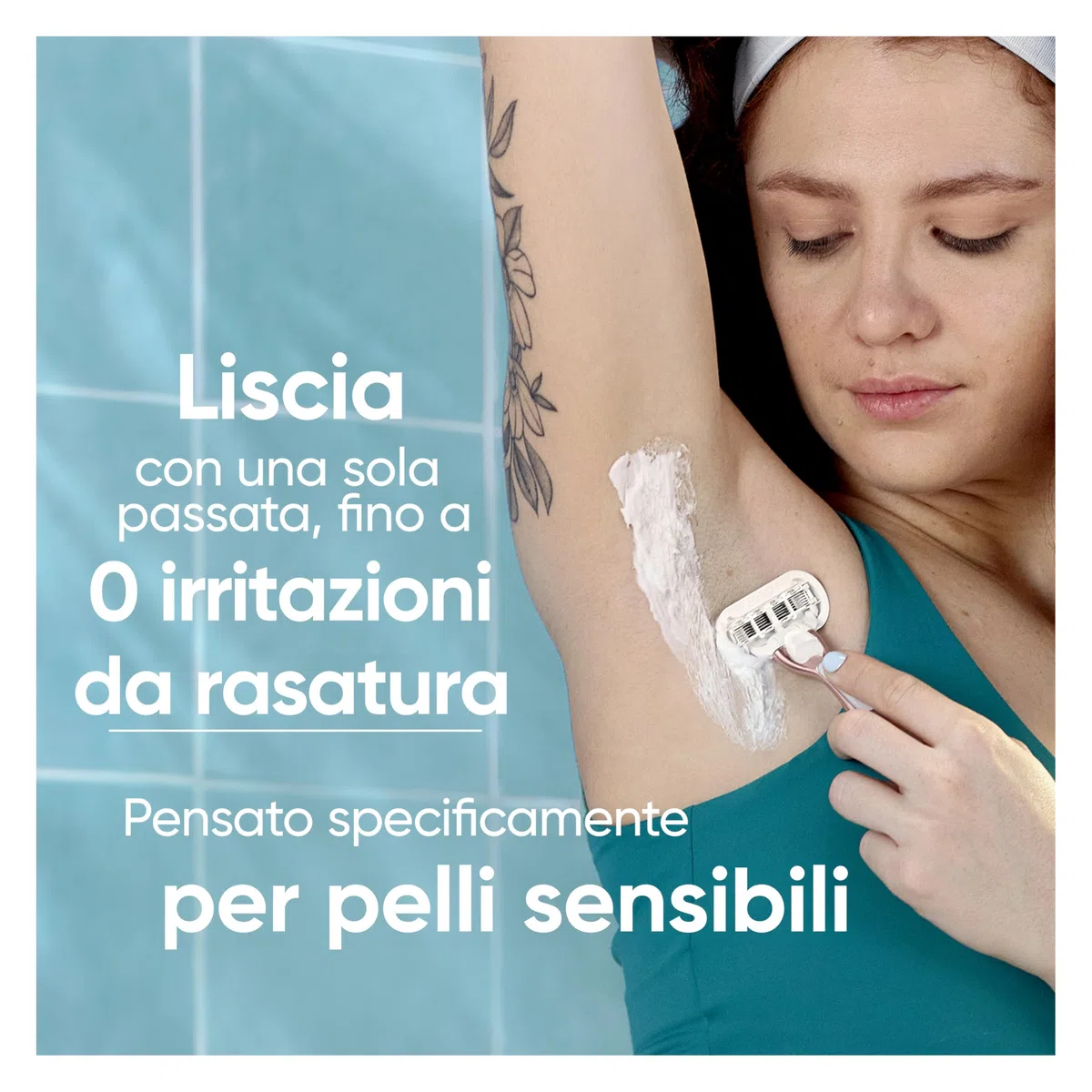 Gillette Venus Pro Smooth Sensitive Rasoio Donna A 5 Lame Per Pelli Sensibili Con 9 Lamette Di Ricambio, Manico In Metallo Riutilizzabile E Gancio Per La Doccia