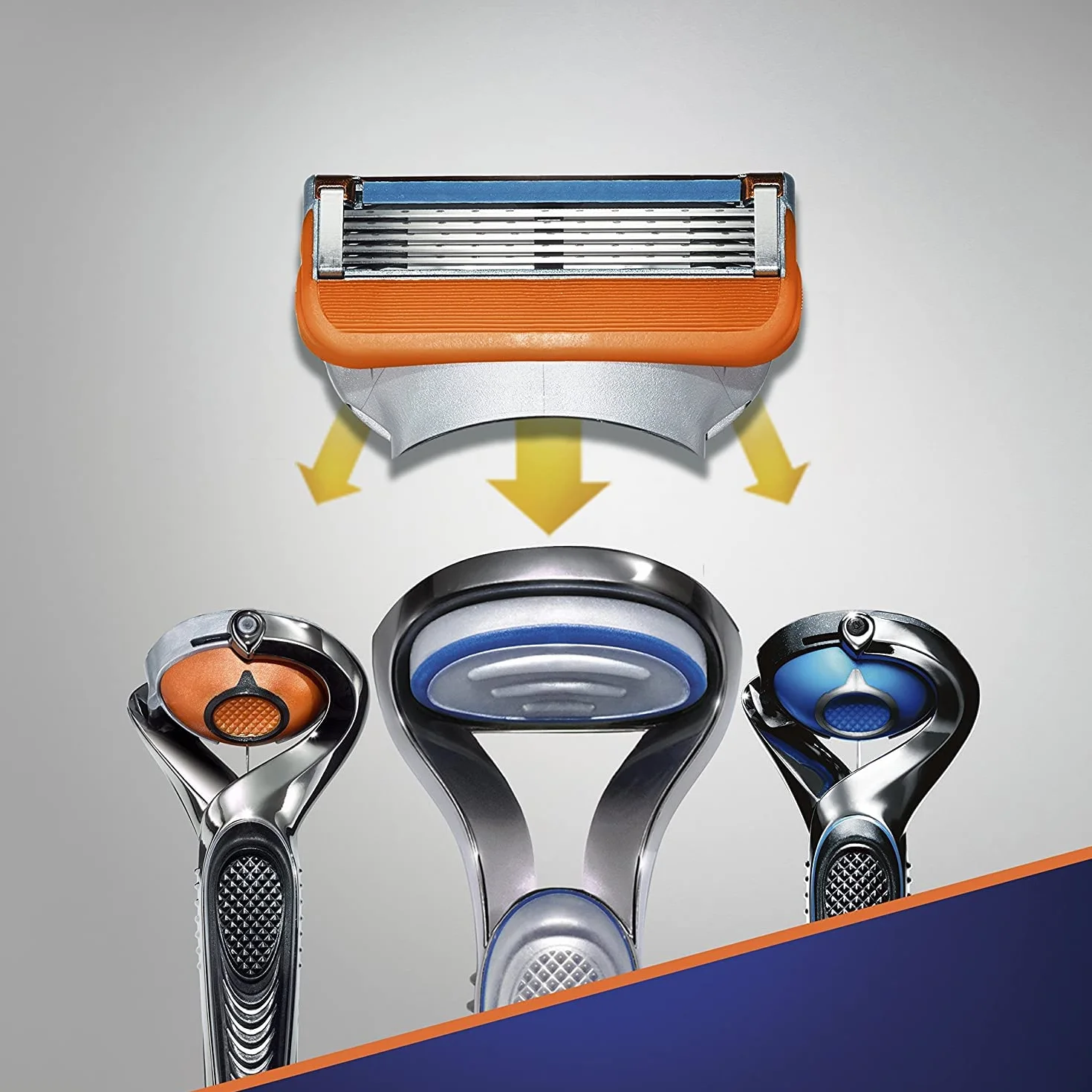 Gillette Fusion 5 lame da barba, 8 lame di ricambio per rasoio umido da uomo con 5 lame