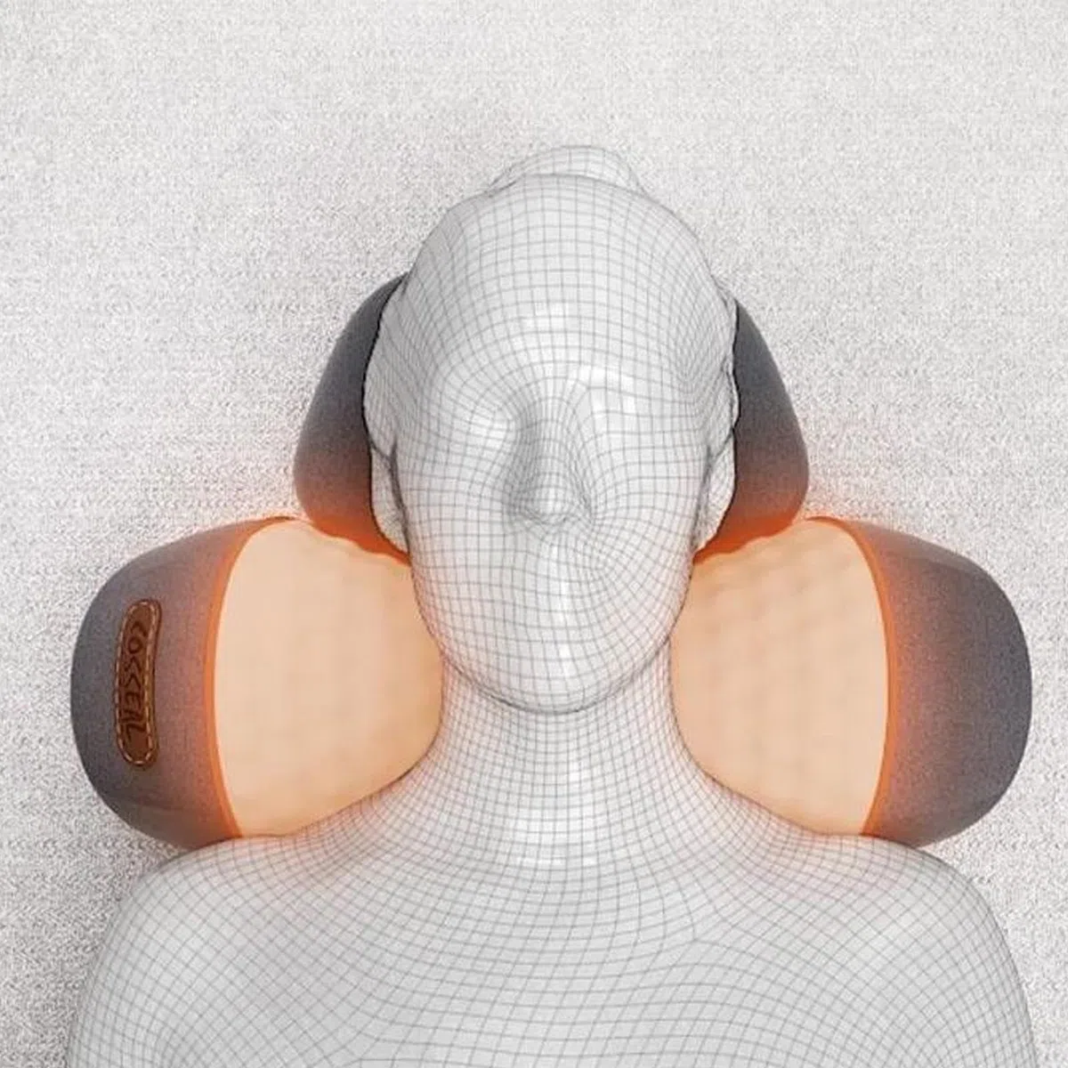 Fisiorest Massaggiatore per Il Collo 3 In1,Massaggiatore per Impastare per Testa Spalle Collo,Massaggio Profondo Rilassamento,con Calore&Trazione per Aiutare Dormire,Alleviare Dolore Muscolare&Tension