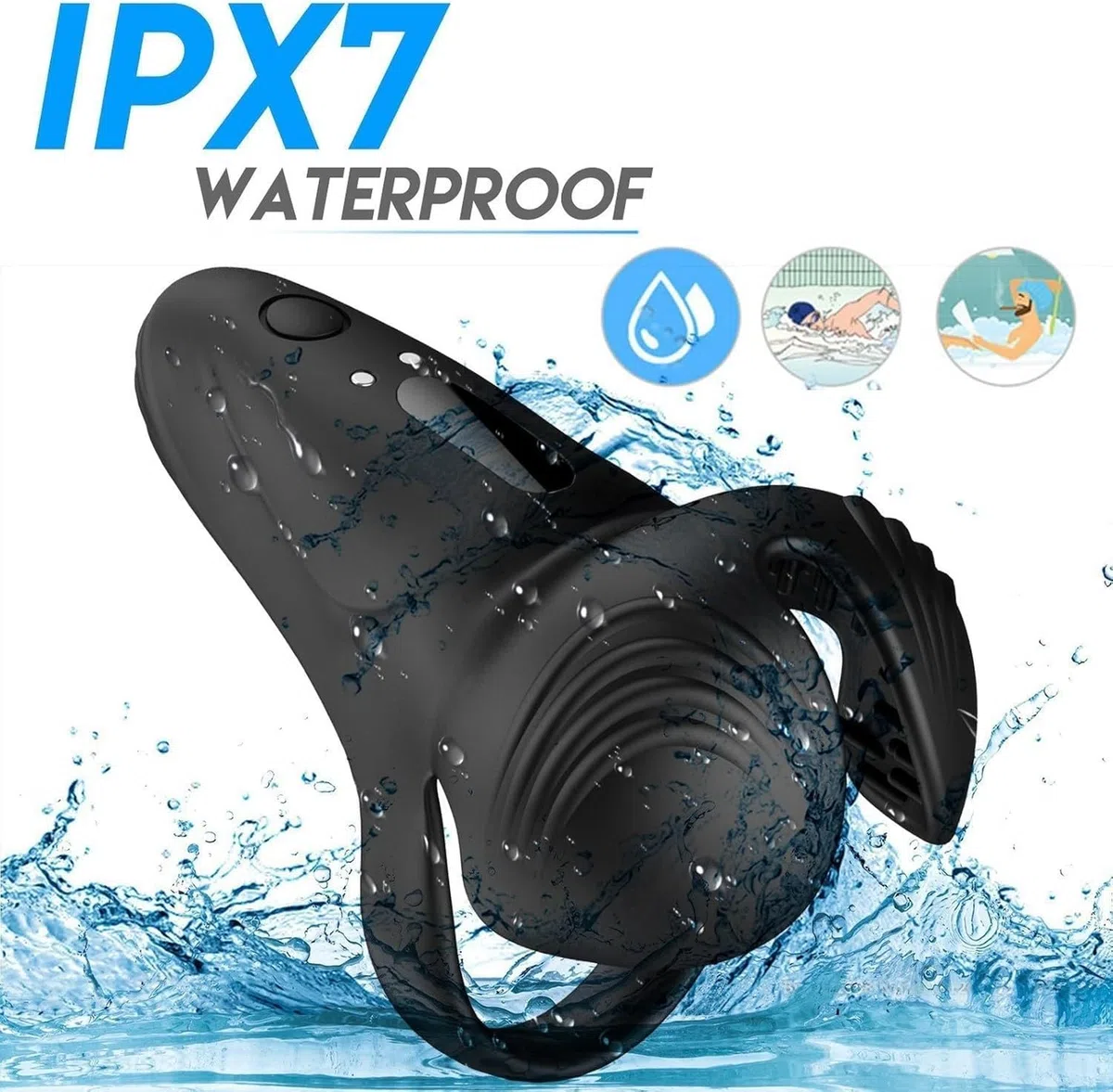 Neuman ApexDrive Pro 2026: massaggiatore a percussione intelligente controllato da app/pulsante, corpo portatile in silicone nero, 9 velocità e design impermeabile IPX7, per casa e viaggio