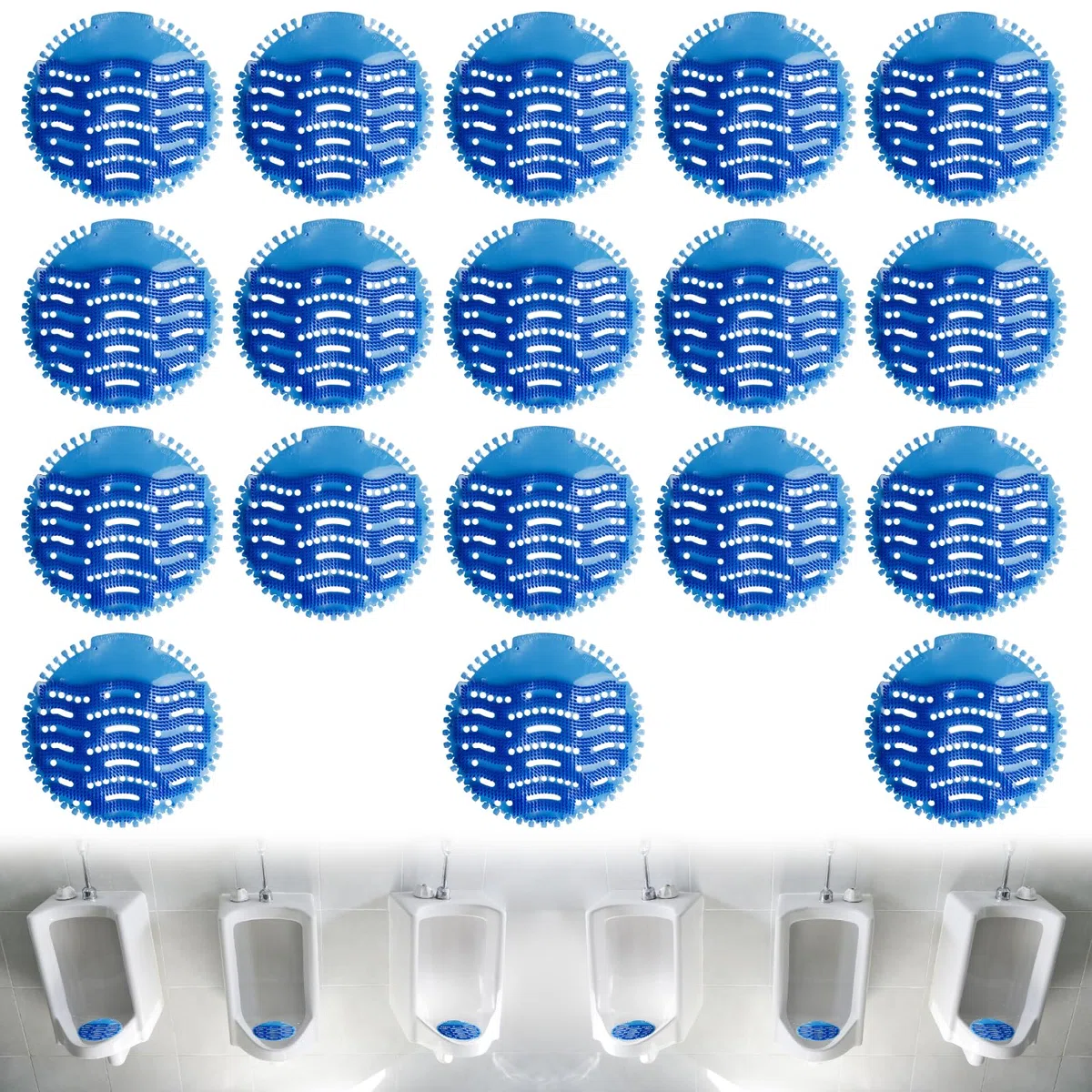 18 filtri per orinatoio con profumo, tappetino per orinatoio, protezione dagli odori per WC, paraspruzzi per uomini, Wc, tappetino per orinatoio, per ogni orinatoio e orinatoio