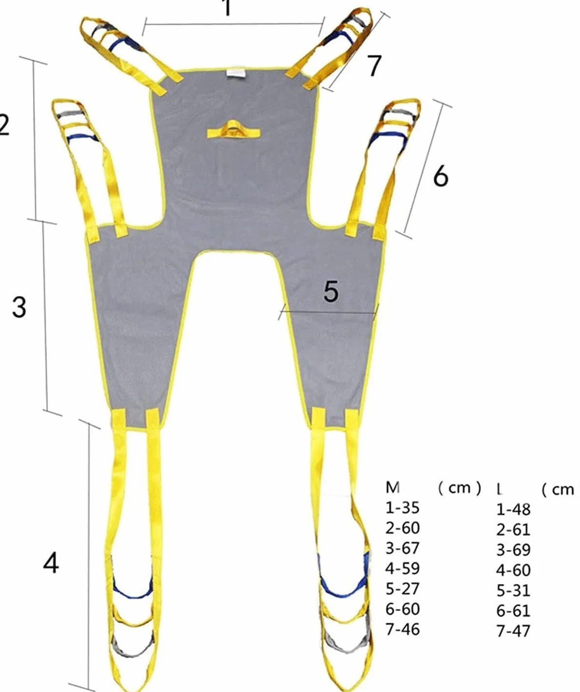 Imbracatura per Sollevatore Disabili, Imbracatura for il sollevamento del paziente con rete universale, imbracatura for la doccia con gambe divise for ospedali, case e case di cura