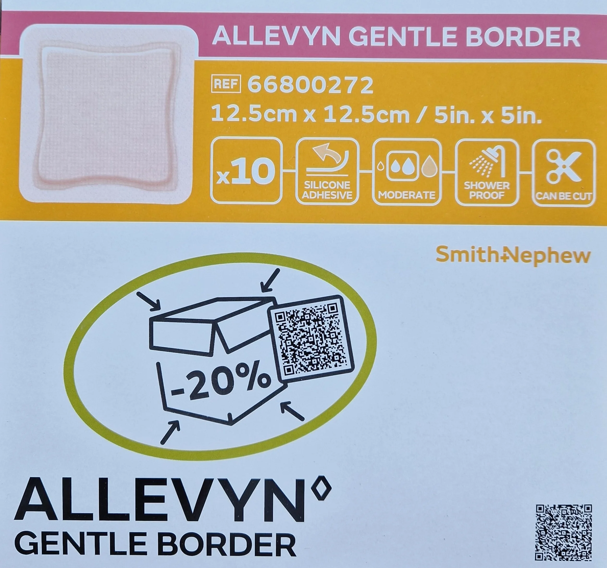 ALLEVYN GENTLE BOR12,5X12,5 10