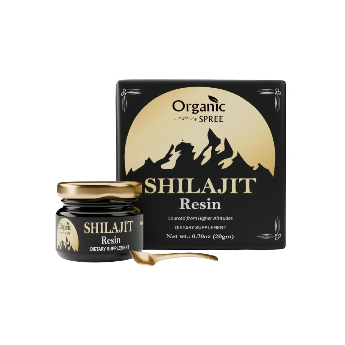 Resina SHILAJIT dell'Himalaya pura Spree biologica 20 g (0,70 once) SHILAJIT resin l Proveniente dall'altitudine più elevata dell'Himalaya l 85+ oligoelementi e 75%+ acido fulvico l 50 porzioni