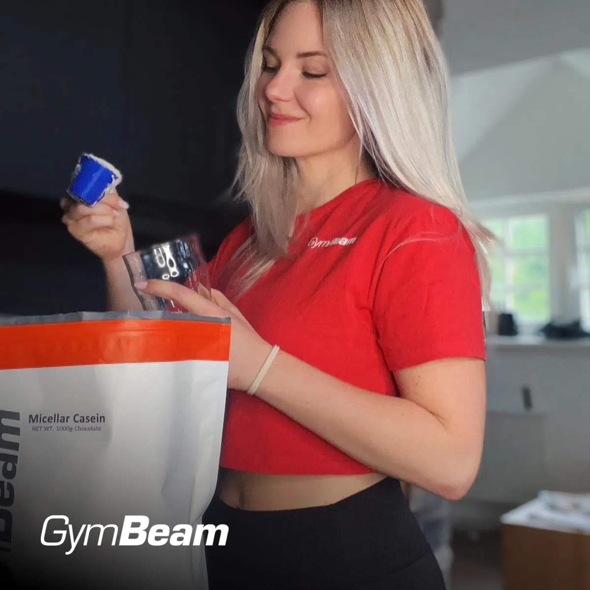 GymBeam Caseina Micellare 1000g - Caseine di Alta Qualità - Polvere di Caseina per Crescita e la Rigenerazione Muscolare - A Basso Contenuto di Grassi, Deliziosa e Ben Solubile (1000 g, Chocolate)