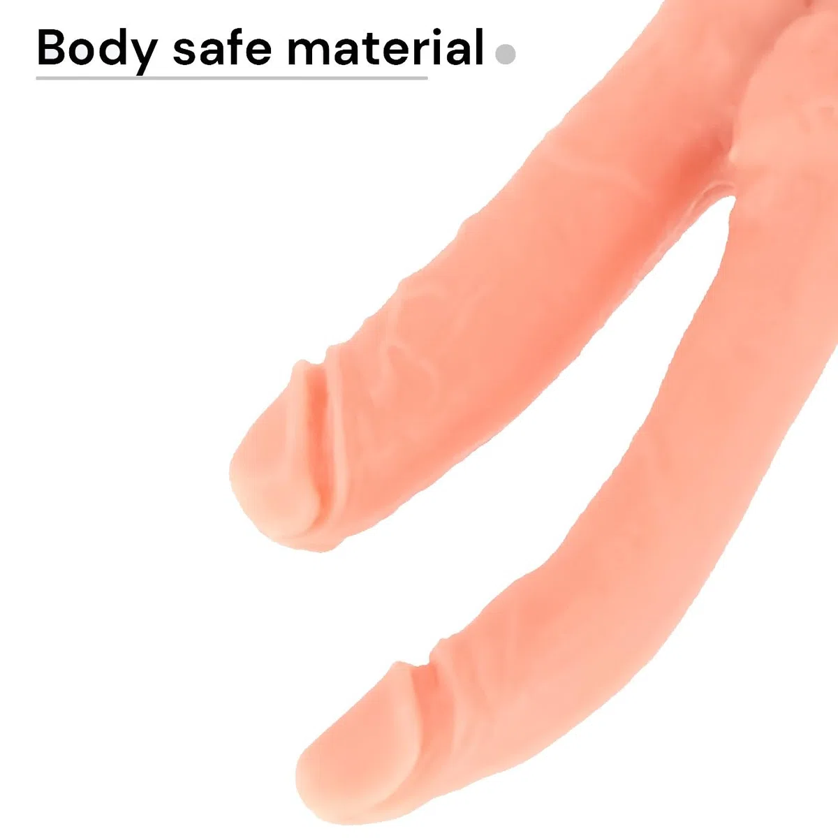 FOPS Dildo Doppio Realistico per Doppia Penetrazione Vaginale Anale Donna con Ventosa Potente Flessibile Sex Toy per Stimolazione Profonda Mani Libere Piacere Intenso da Sola D27