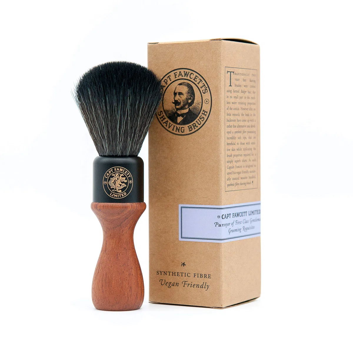 Captain Fawcett Pennello da barba sintetico Manico in legno Captain Fawcett 400 g