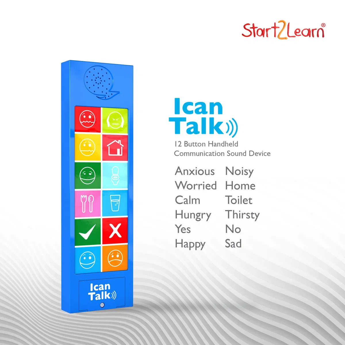 Start2learn Dispositivo sonoro di comunicazione portatile iCan Talk UK per esigenze speciali