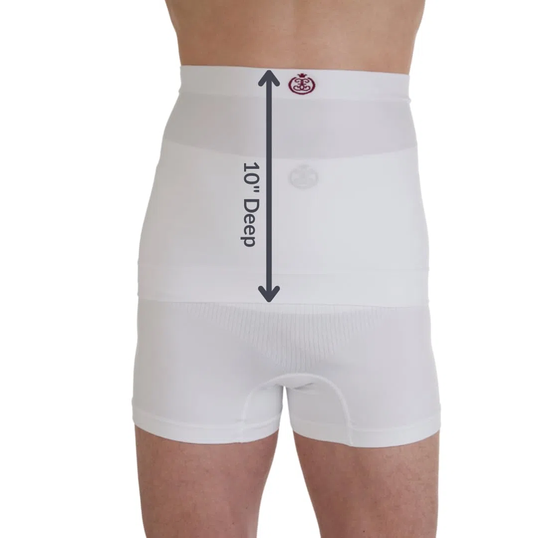 Comfizz Fascia di supporto per stomia o post-chirurgia per uomini e donne, profondità 25,4 cm, supporto leggero livello 1