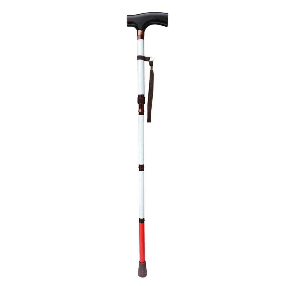 Regolabile Alluminio Bastone Bianco Pieghevole 4 Sezioni 80cm-90cm