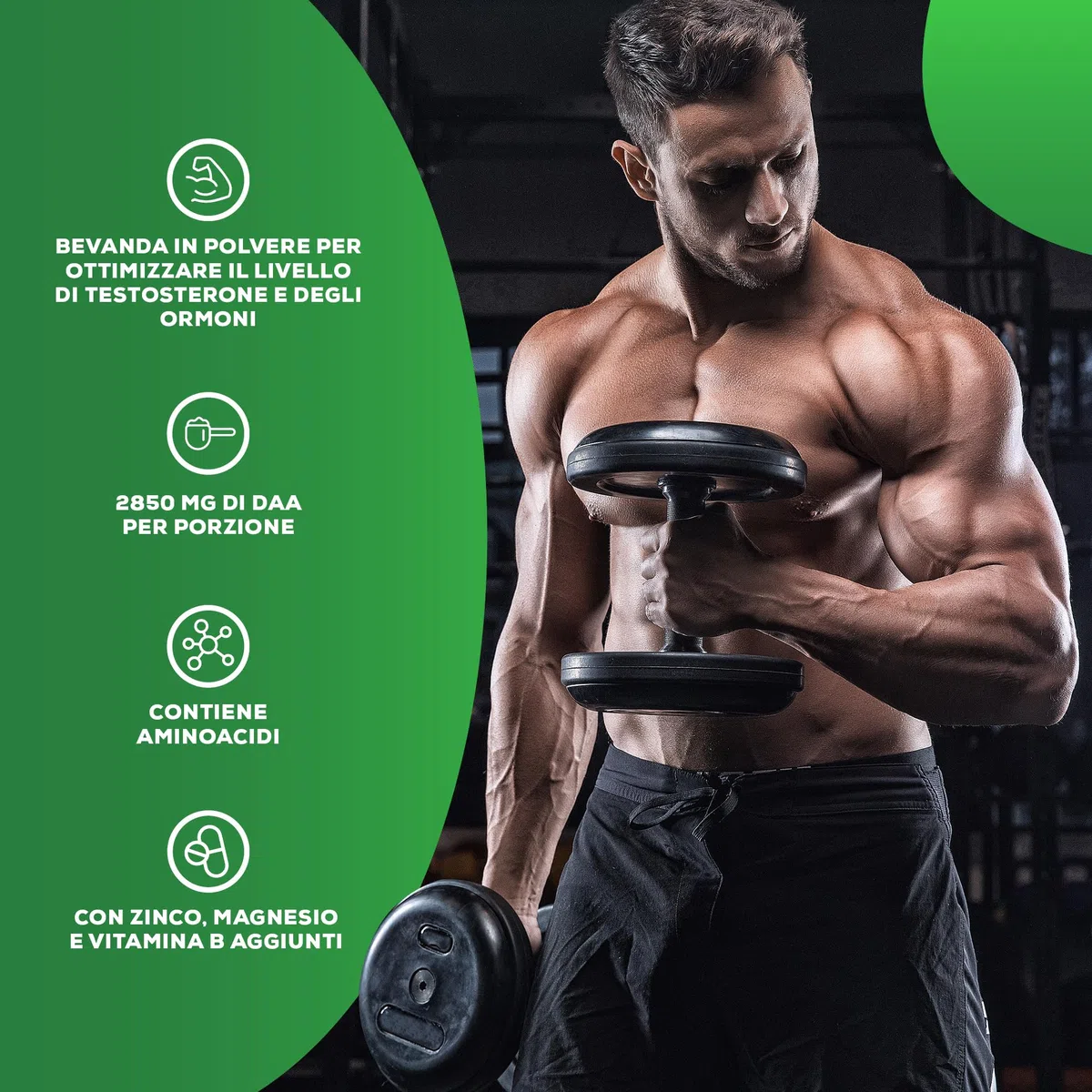 BioTechUSA TST + GH | Bevanda in polvere per il potenziamento del testosterone e degli ormoni | 2.850 mg DAA | Aminoacidi, vitamine, minerali | Senza zucchero, lattosio e glutine | 300 g | Arancione