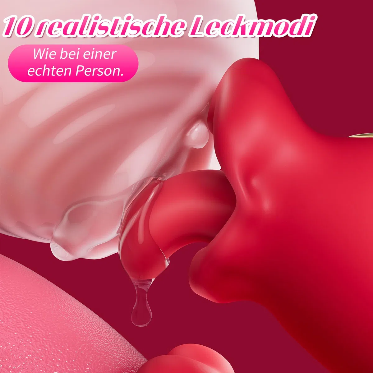 Sex toys con vibratori con lingua per donne – Con 10 modalità di leccata per il clitoride e 10 modalità vibrazione per l'oscillazione, vibrazione per donne con stimolatore del punto G e clitoride, ada