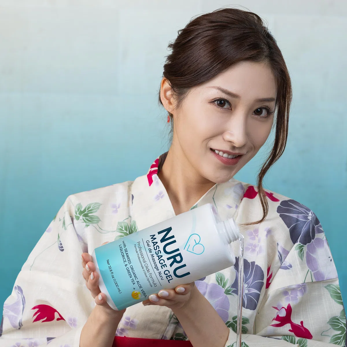 Gel da Massaggio Nuru 5000ml, Alternativa all Olio da Massaggio, Aloe Vera Bio, Alga, Te Verde, Liquirizia e Vitamina B5, Base Acqua, Senza Parabeni e Glicerina, Formula Corpo a Corpo