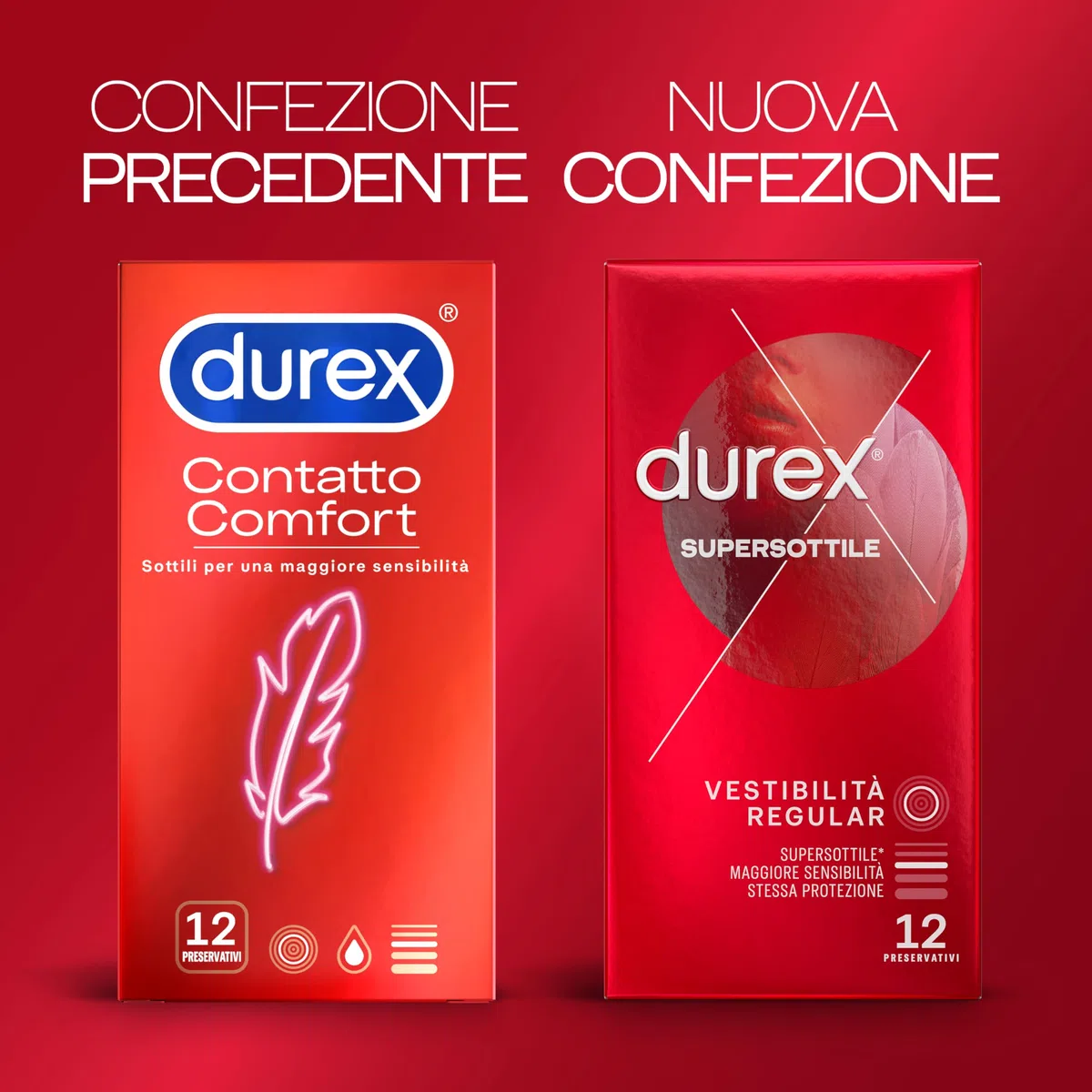 Durex Settebello Super Sottile Preservativi ad Alta Sensibilità (0,055 mm), 36 Profilattici