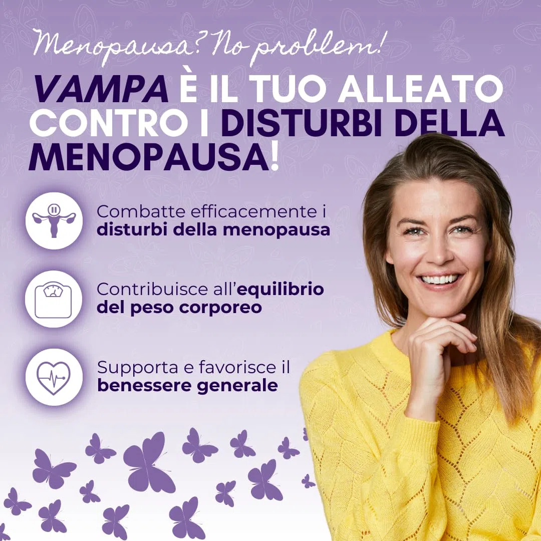 Agnocasto Integratore Menopausa con Trifoglio Rosso Garcinia Cambogia Kudzu Cimicifuga per Controllo Vampate di Calore Peso e Umore con 3 Vitamine 100% Naturale Made in Italy 120 CPS
