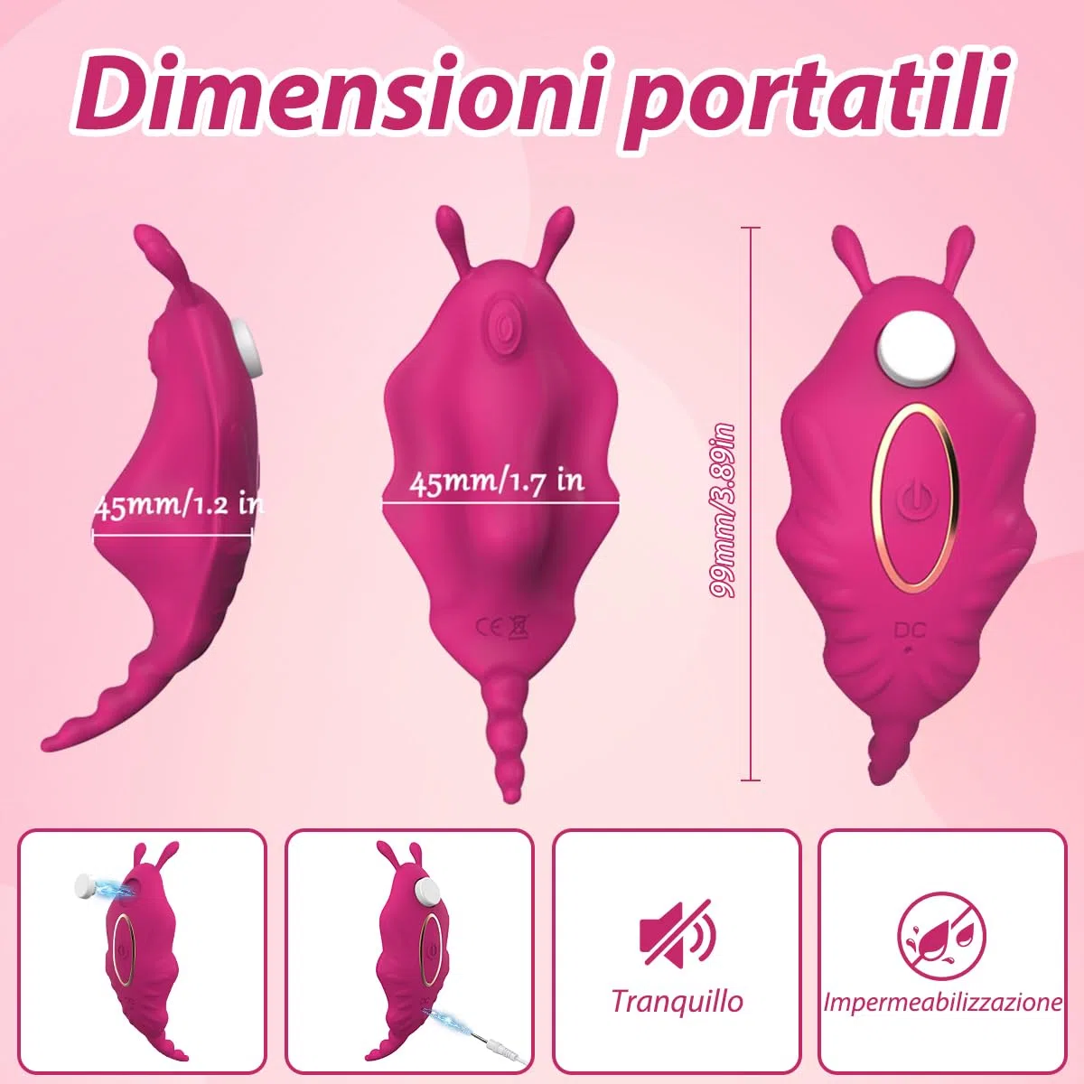RFIVJ-5M Vibratoreper Donna Professionale Wireless Bluetooth APP controlla il vibratore G-spot Vibratori Donna Piccolo vibratoreper clotoride sexytoysys 9 modalità di design silenzioso e impermeabile