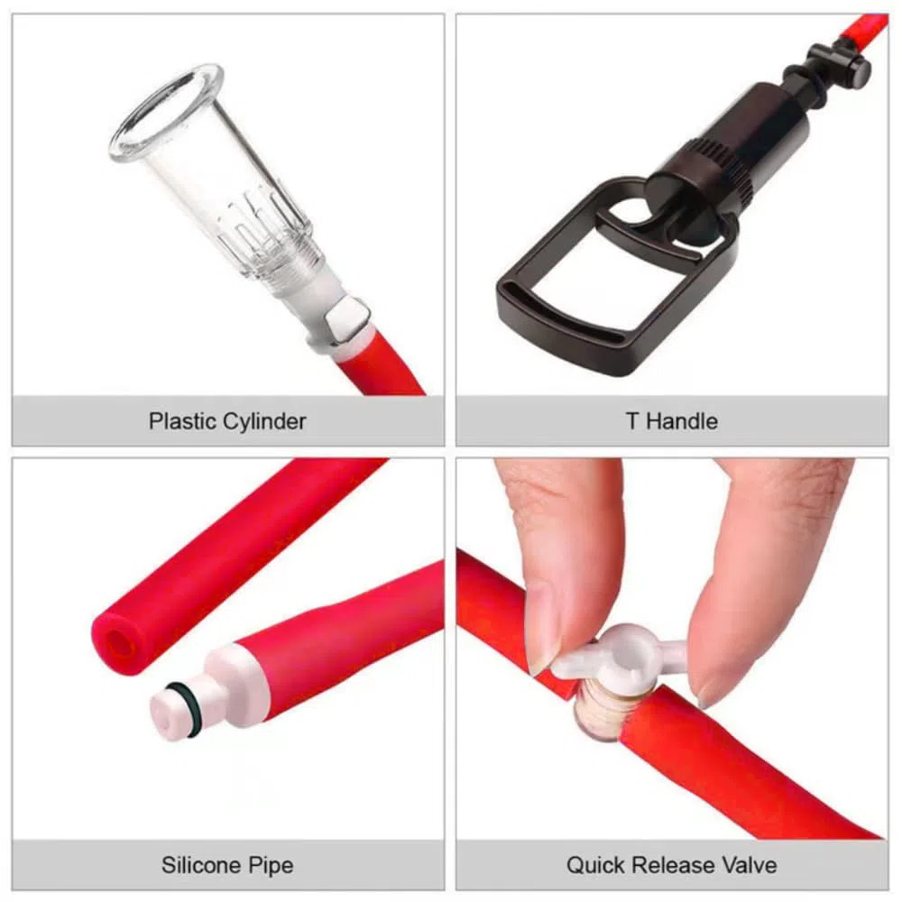 Set di Aspiratori per Capezzoli e Clitoride con Pompa a Vuoto – Sex Toy SM per Donne e Coppie