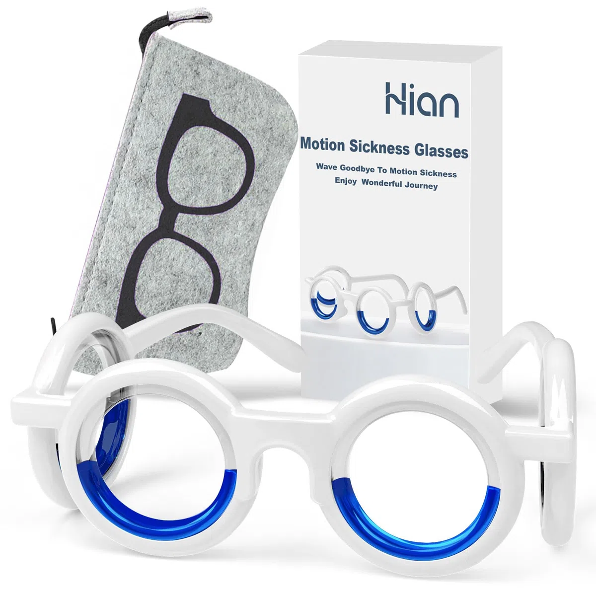 Hion Occhiali Smart Anti-Motion Sickness, ultra leggeri, portatili, per alleviare la nausea, Airsick Sickness mal di mare, occhiali per sport e giochi