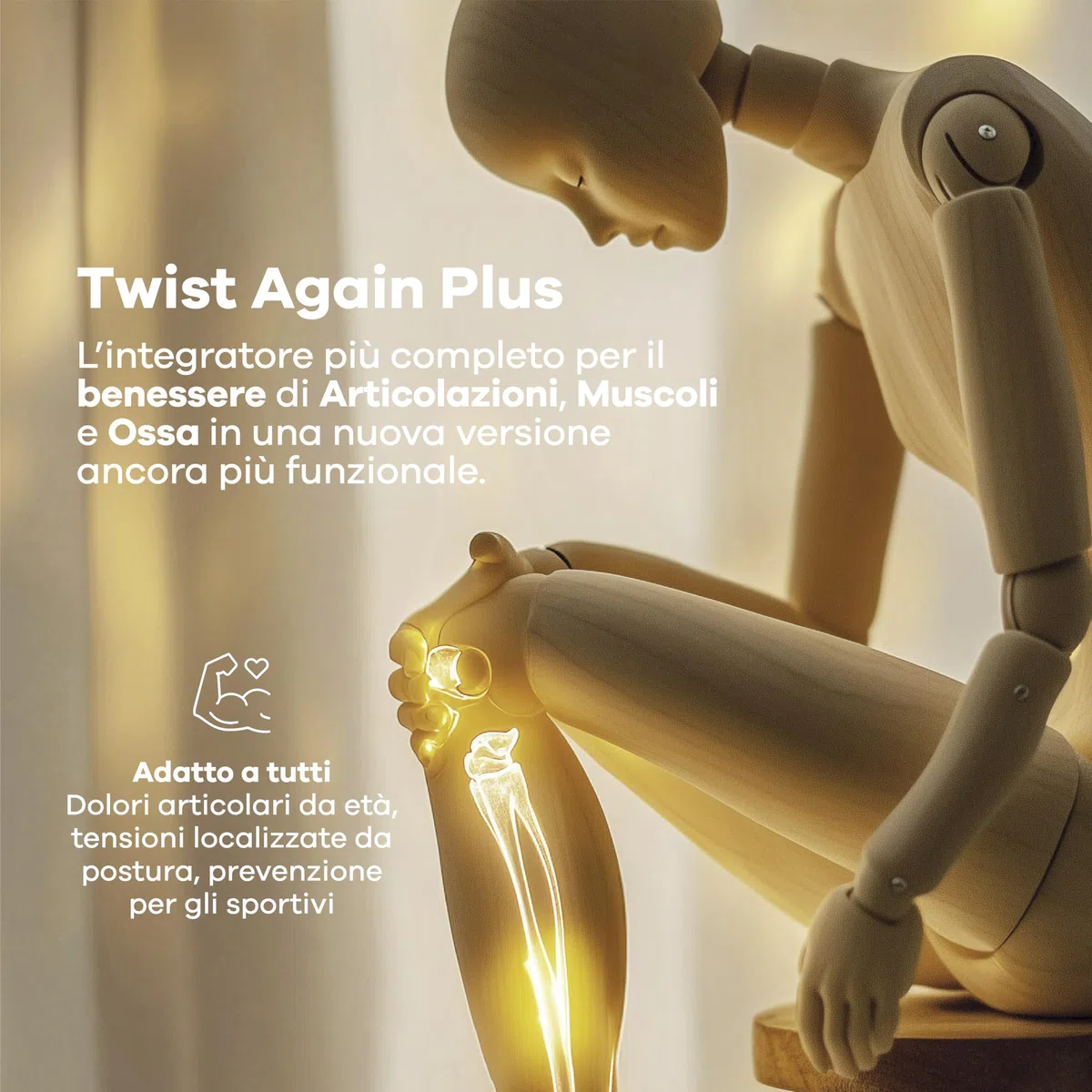 PharmaPower Twist Again Plus Integratore Articolazioni, Utile per Dolori Articolari, Muscolari, Elasticità Cartilagini e Funzionalità Ossa, Senza Glutine e Senza Lattosio, 60 Compresse