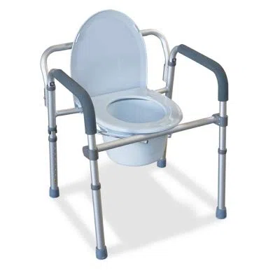 Sedia Da Comodo Comoda Wc In Alluminio 5 Funzioni In 1 Pieghevole Sgabello Doccia Bagno Per Aziani E Disabili, Rialzo Wc Water Supporto Per Water Sedile Per Doccia Per Anziani