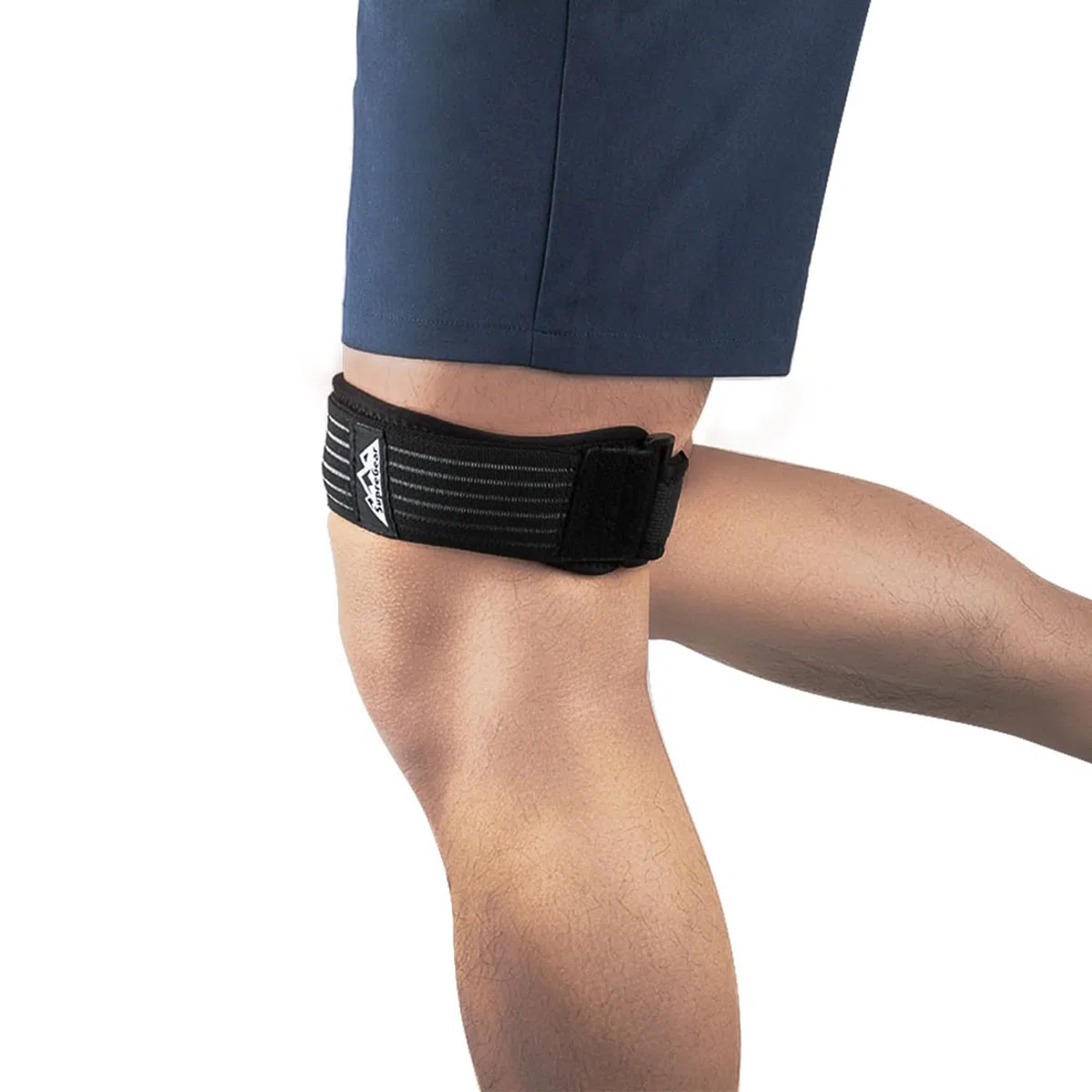 SupreGear ITB Fascia per Ginocchio, Regolabile Patella Strap per Tendinite, Confortevole, Patella Ginocchio la Cinghia Traspirante con Compressione per Sindrome della Fascia Ileotibiale - Nero