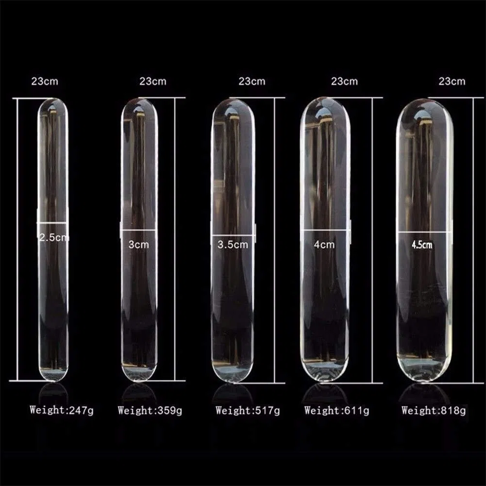 Dildo anale in vetro, lunghezza 23 cm, diametro 5 cm
