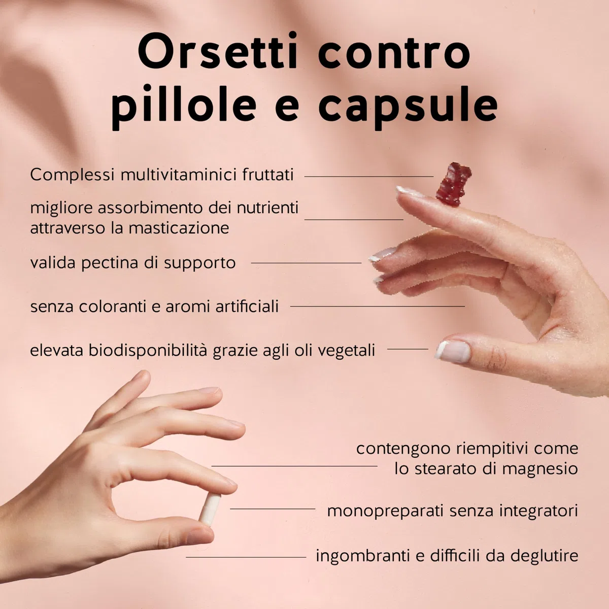 I am Woman Menopause - Complesso vitaminico B per la Menopausa, con Olio di Enotera, Biotina, Selenio, Acido Folico, Zinco - 60 Pezzi, Senza Zucchero, Vegan - Bears with Benefits