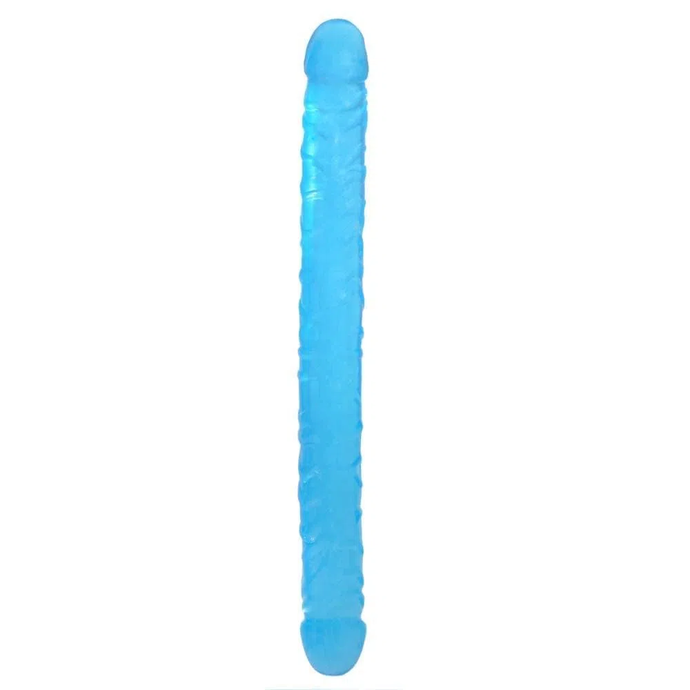 Doppio Dildo Pene Reale Dong Realistico per Gioco Anale Masturbazione Giocattolo per donne(Blu)