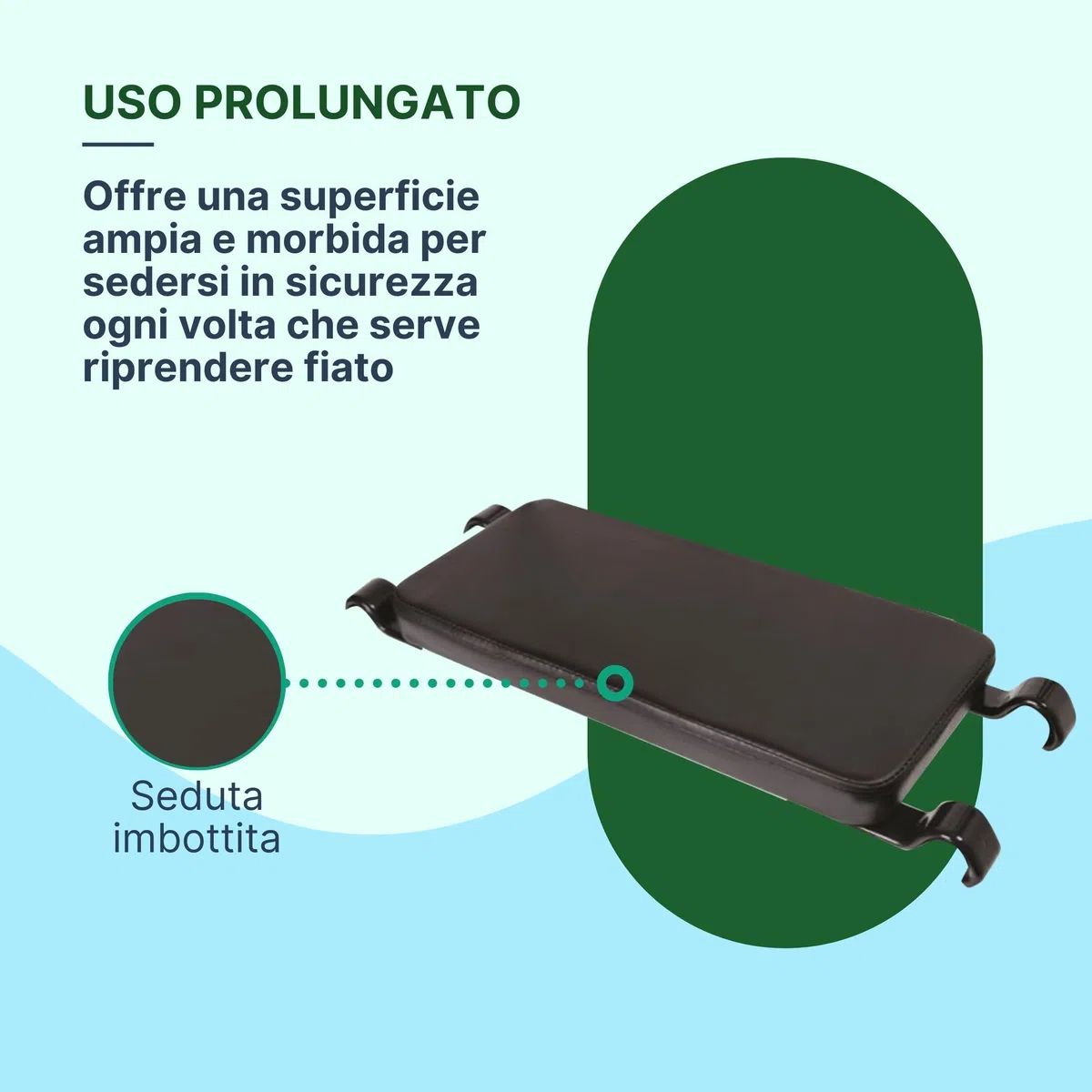 Sedile Imbottito per Deambulatori – Compatibile con Deambulatore 4 Ruote Anziani - Seduta 41 Cm