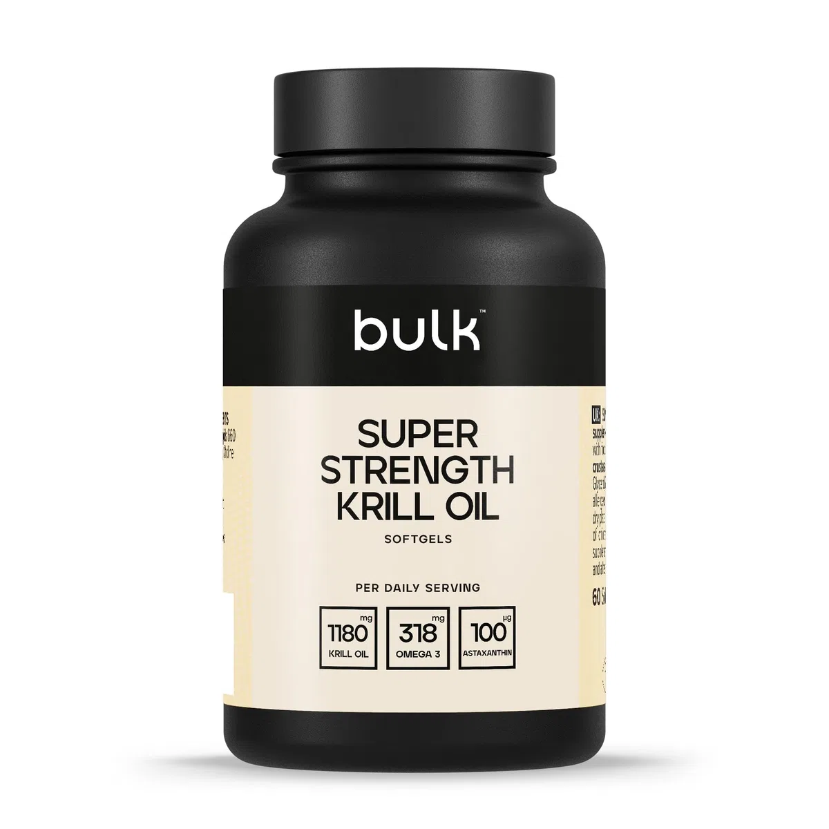 Bulk Super Strength Krill Oil Softgels, 590 mg, Pack of 180, Packaging May Vary, 90 Porzioni
