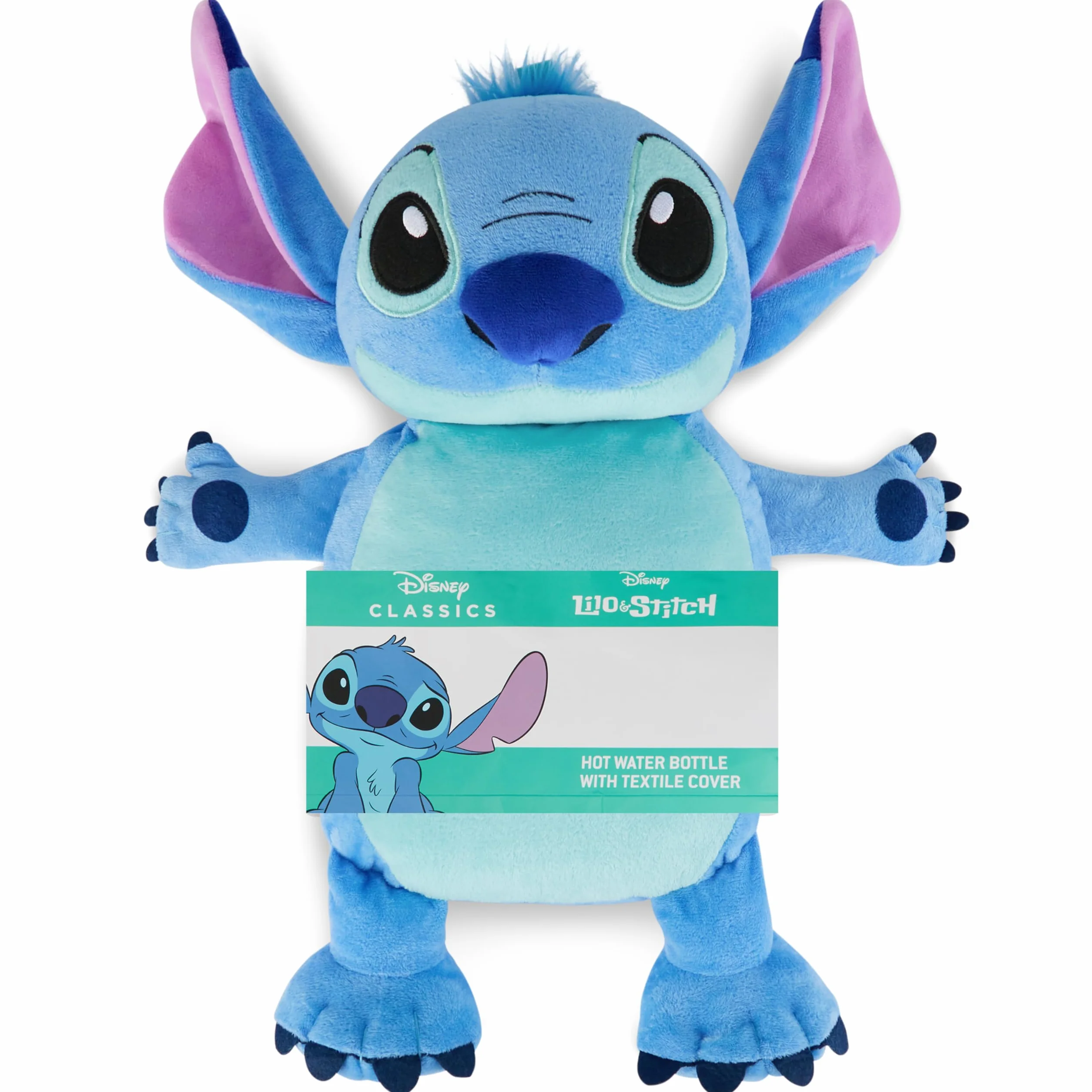 Disney Stitch Borsa Acqua Calda Simpatica con Copertura, Bottiglia Acqua Calda per Alleviare il Dolore alla Schiena Mestruali Collo e Spalle (Stitch 3D_750 ML)